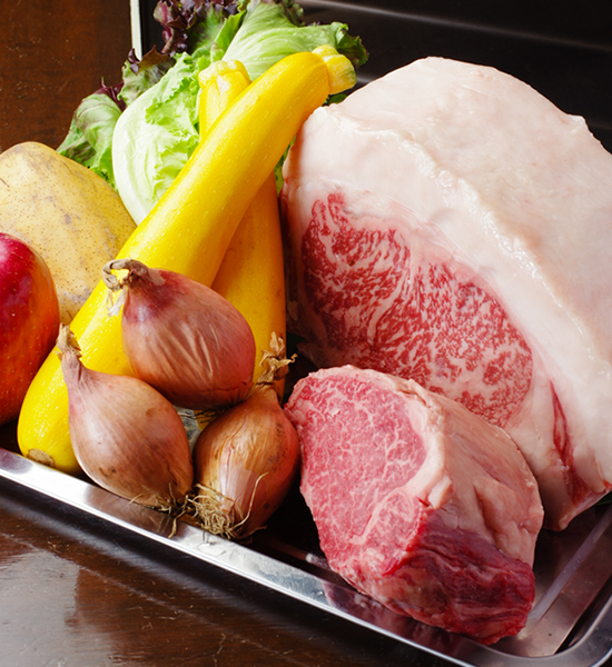 A4ランクの大和牛や奈良県産の新鮮野菜で最高のひとときを、ご提供します。
